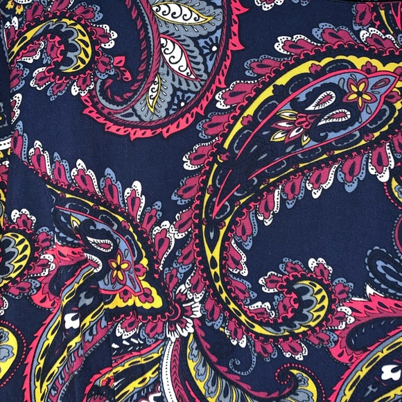 Banana Republic Paisley Ruffle Sleeve Dress Size 8 - Picture 8 of 9